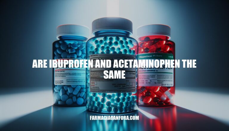 Are Ibuprofen and Acetaminophen the Same: Key Differences and Usage Guide