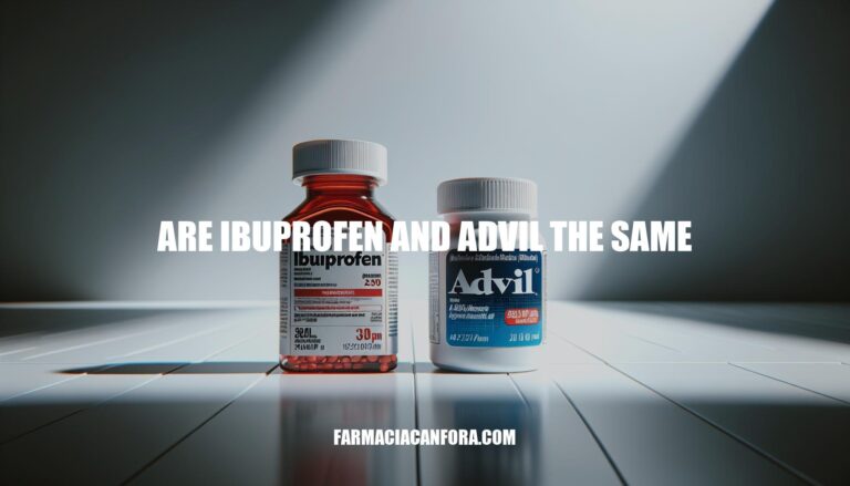 Are Ibuprofen and Advil the Same: A Comprehensive Comparison