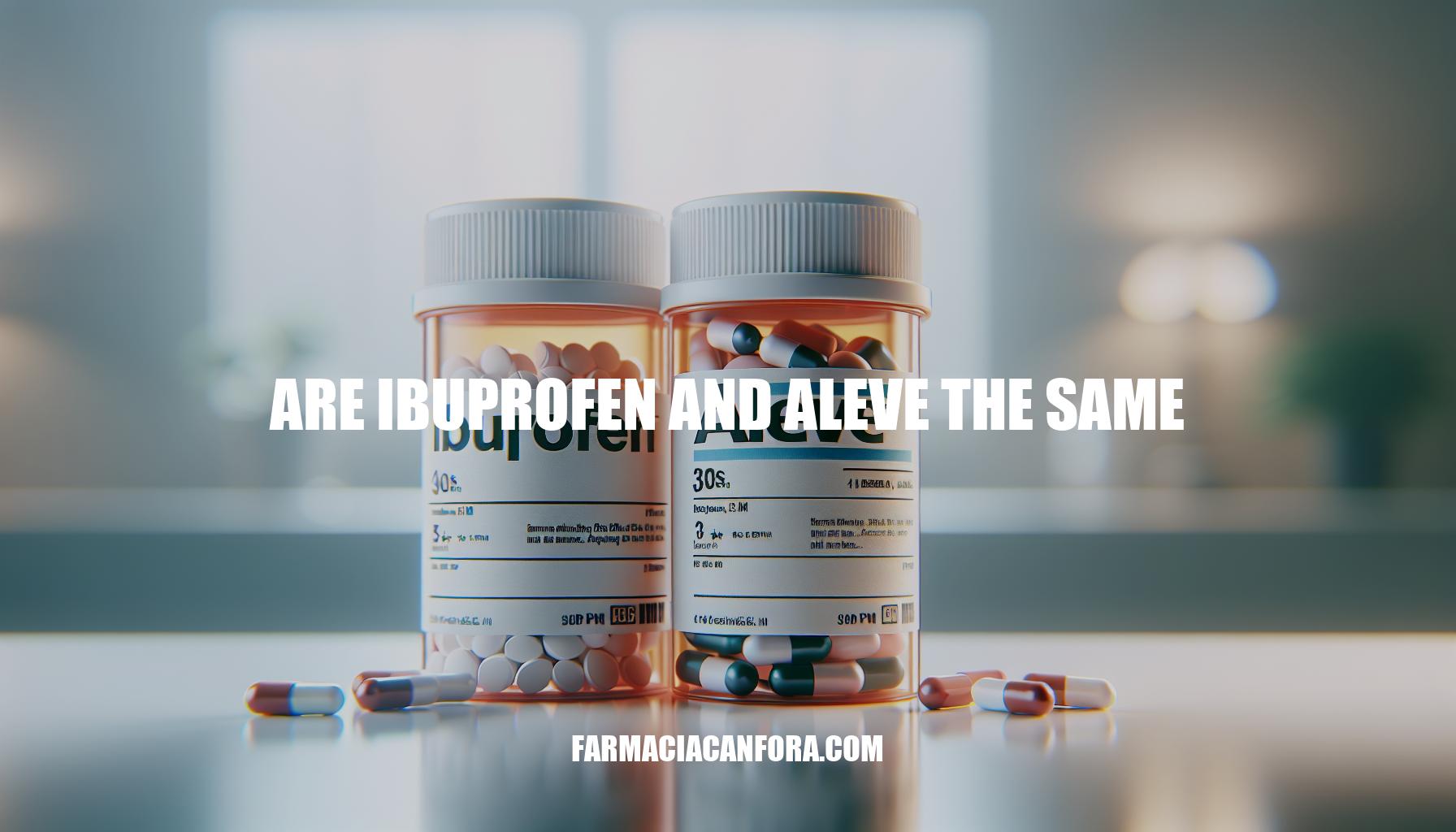 Are Ibuprofen and Aleve the Same: A Comprehensive Comparison