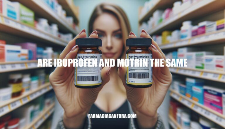 Are Ibuprofen and Motrin the Same: A Comprehensive Guide