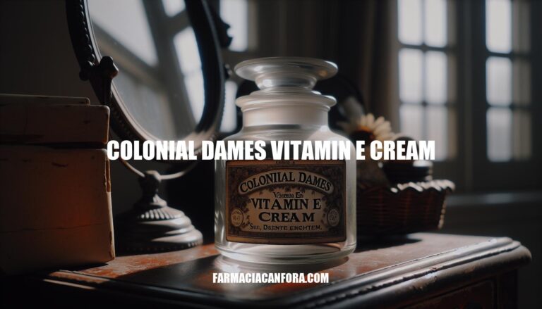 Colonial Dames Vitamin E Cream: Timeless Skincare Elixir