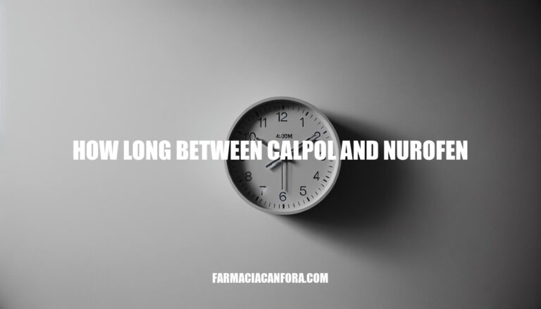 How Long Between Calpol and Nurofen: Dosage Guidelines and Safety Precautions