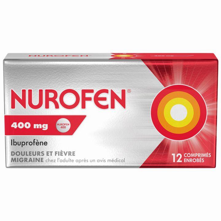 A red and white box of Nurofen tablets, a medication used to relieve pain and fever.