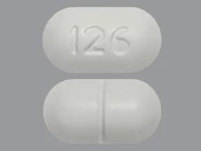 A white oval pill with the imprint 126 on one side and a score line on the other.