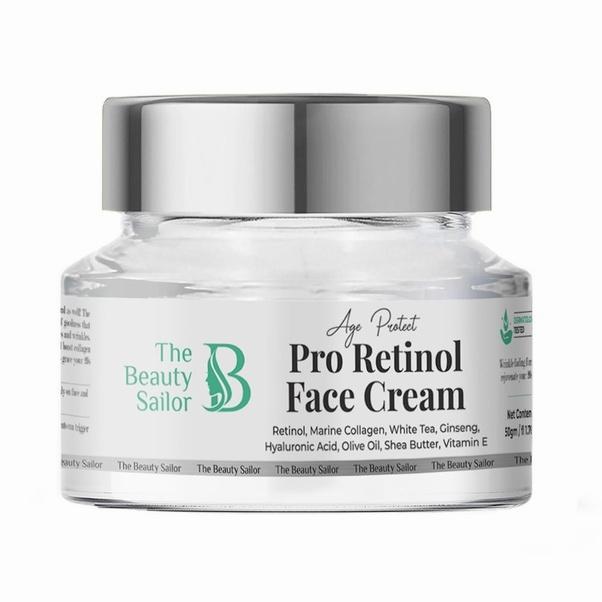 A white jar of Pro Retinol Face Cream by The Beauty Sailor.