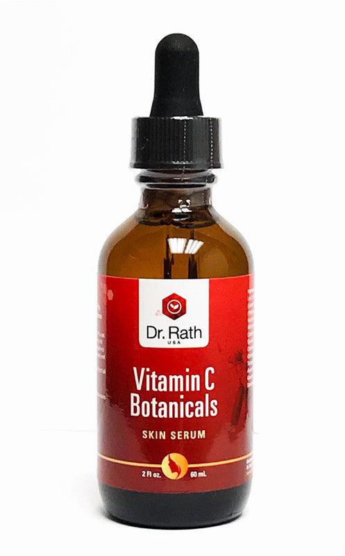 A small brown bottle of Dr. Rath Vitamin C Botanicals Skin Serum.