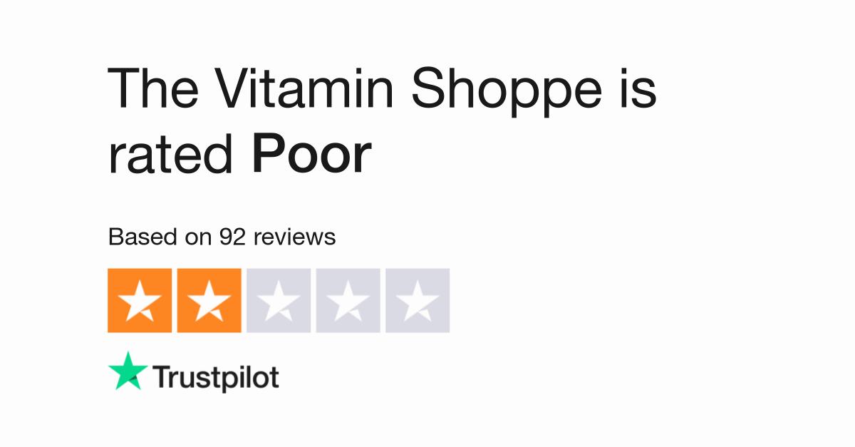 The Vitamin Shoppe has a poor rating on Trustpilot based on 92 reviews.