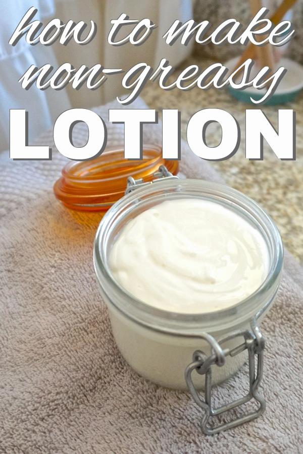 A jar of homemade non-greasy lotion sits on a folded towel.