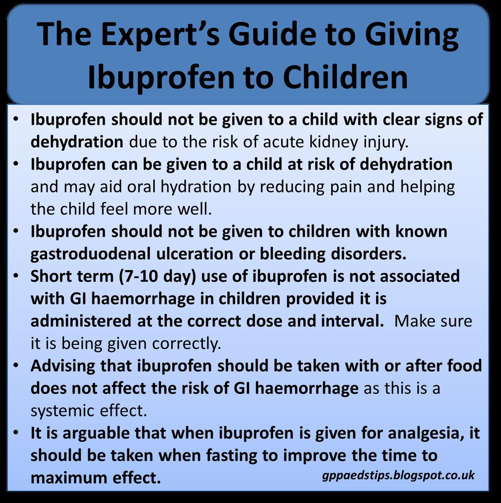 A step-by-step guide for parents on when and how to give ibuprofen to children.