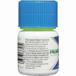 A blue and white bottle of Herron Pharmaceuticals Herritol.