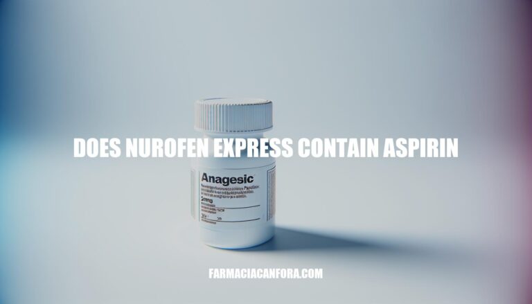 Does Nurofen Express Contain Aspirin: Ibuprofen-Only Relief Unveiled
