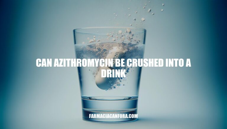 Can Azithromycin Be Crushed into a Drink