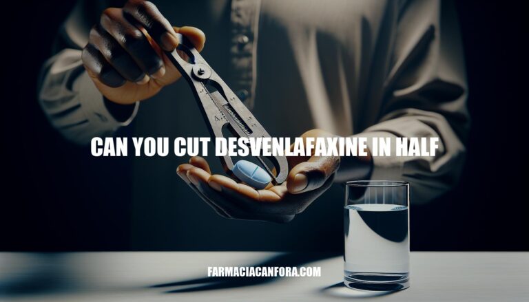 Can You Cut Desvenlafaxine in Half? Guidelines and Safety Precautions