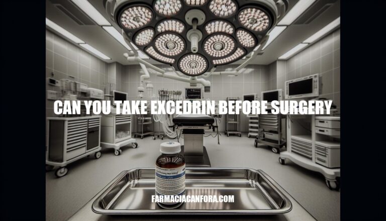 Can You Take Excedrin Before Surgery: Important Considerations