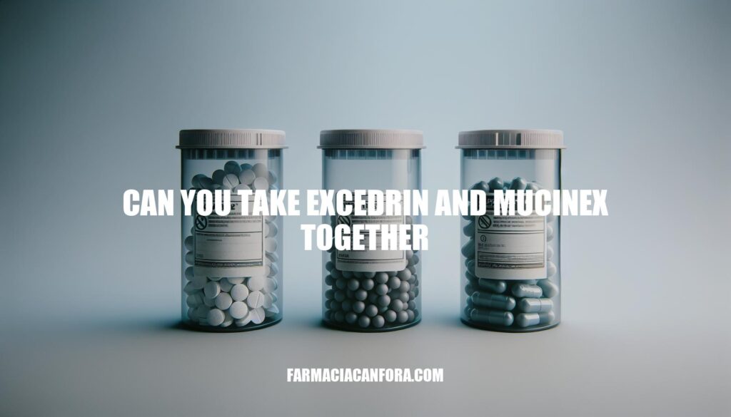 Can You Take Excedrin and Mucinex Together: A Guide to Safe Usage