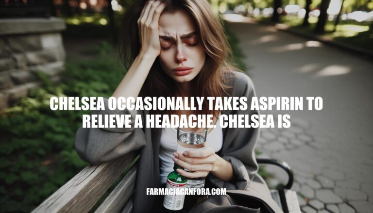 Chelsea Occasionally Takes Aspirin to Relieve a Headache