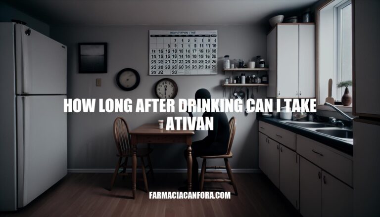 How Long After Drinking Can I Take Ativan: Important Considerations