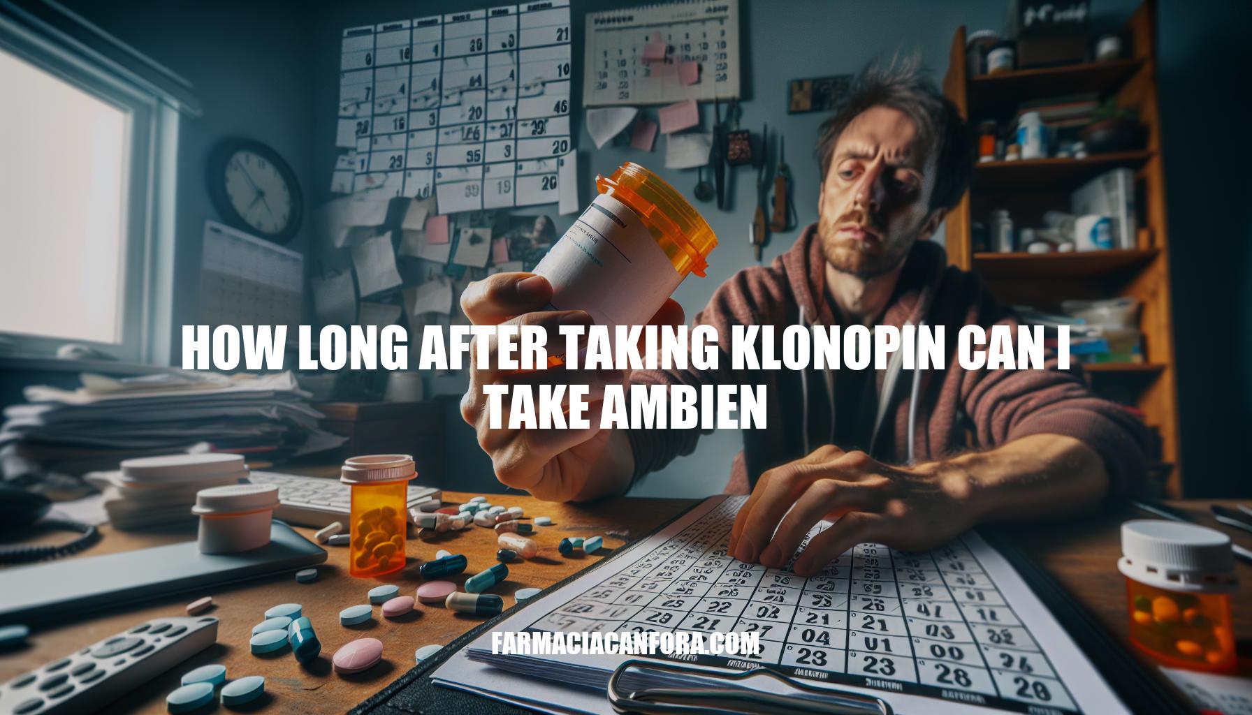 How Long After Taking Klonopin Can I Take Ambien: Guidelines and Considerations