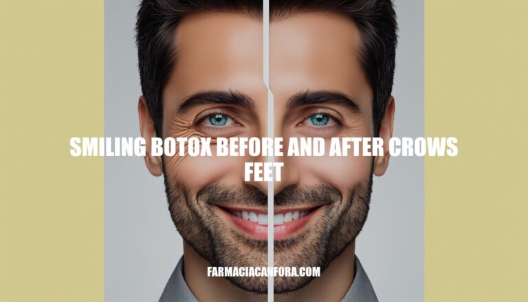 Smiling Botox Before and After Crows Feet Treatment