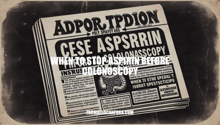 When to Stop Aspirin Before Colonoscopy: Guidelines and Considerations