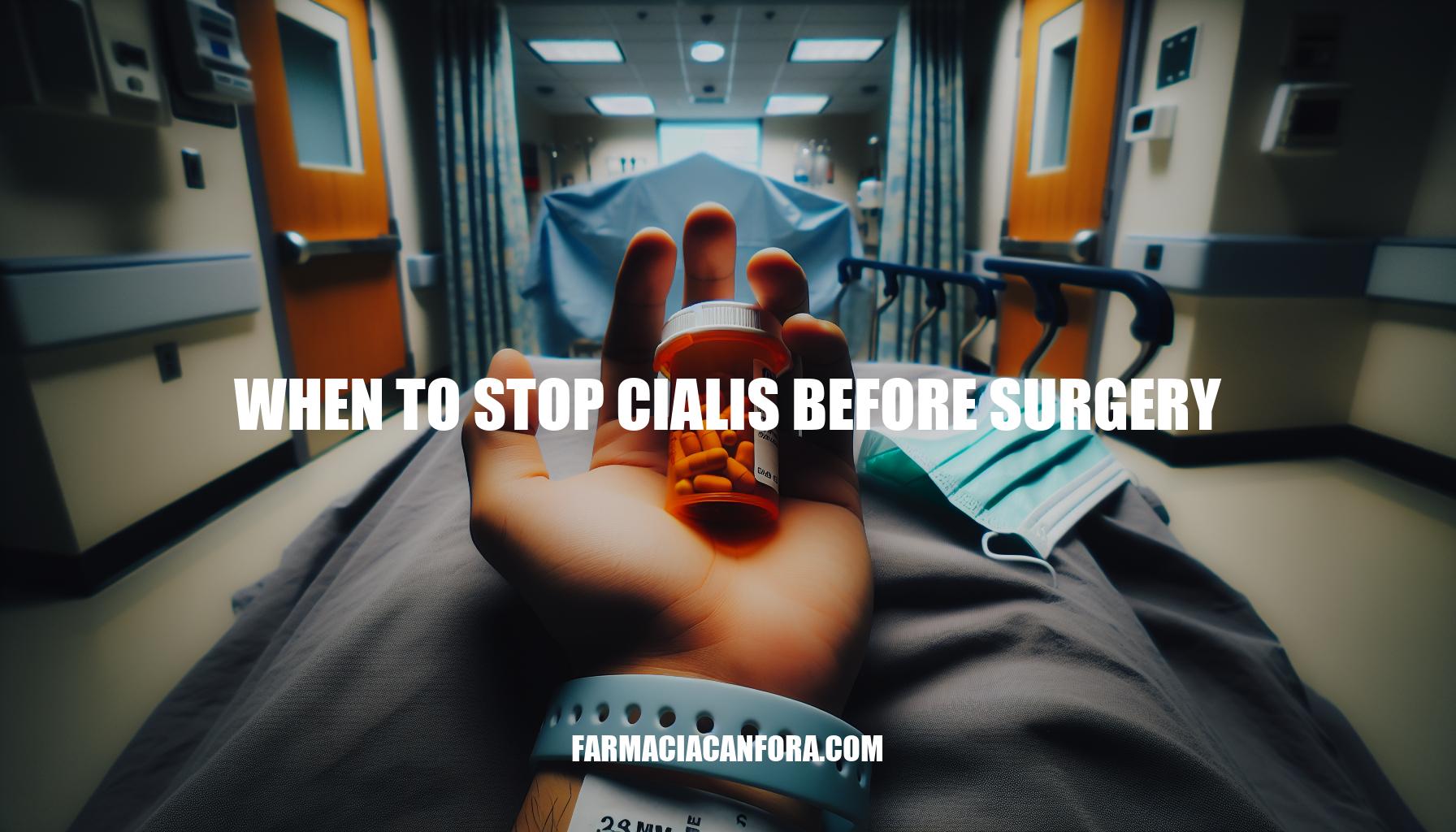 When to Stop Cialis Before Surgery