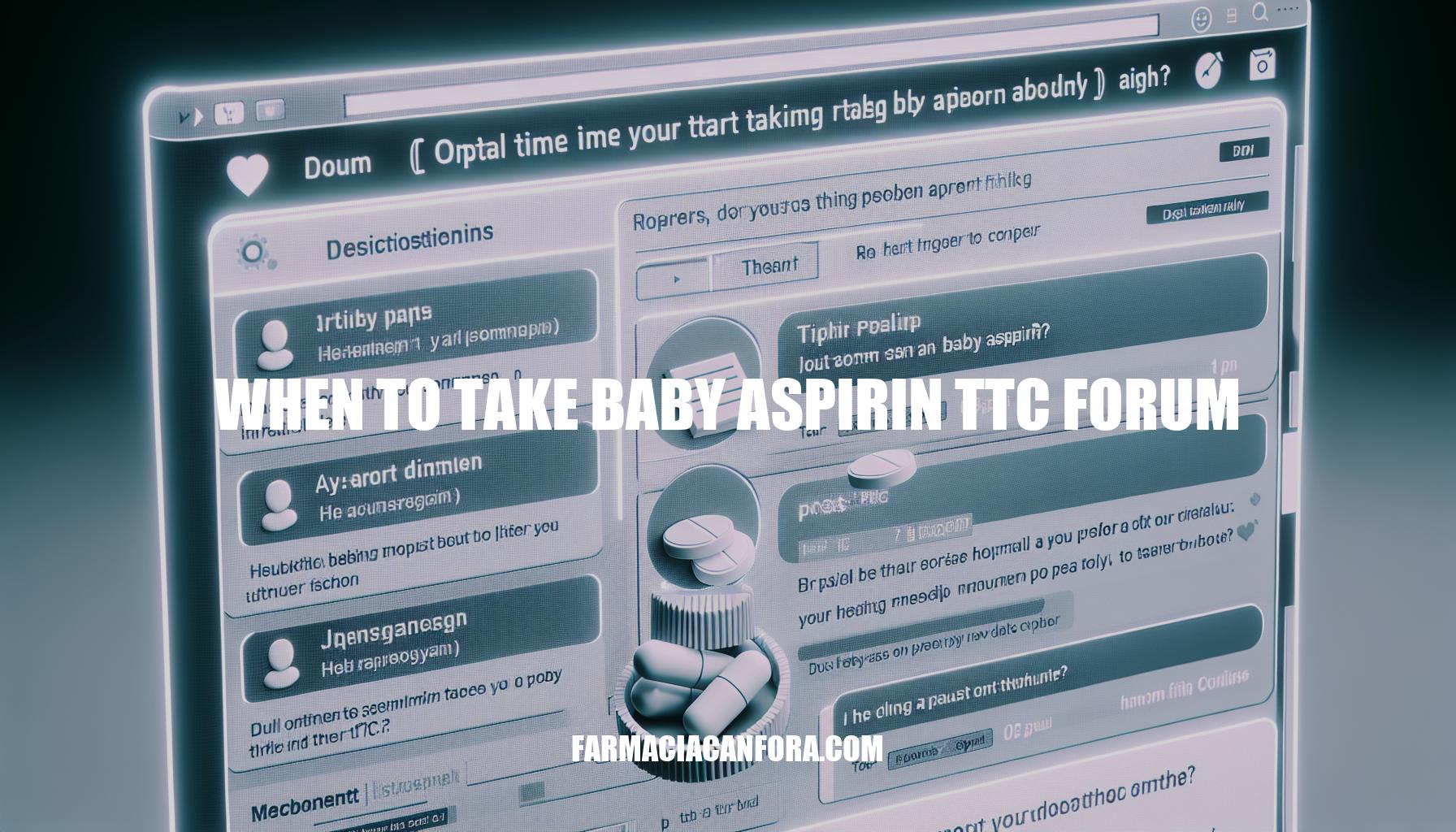 When to Take Baby Aspirin TTC Forum