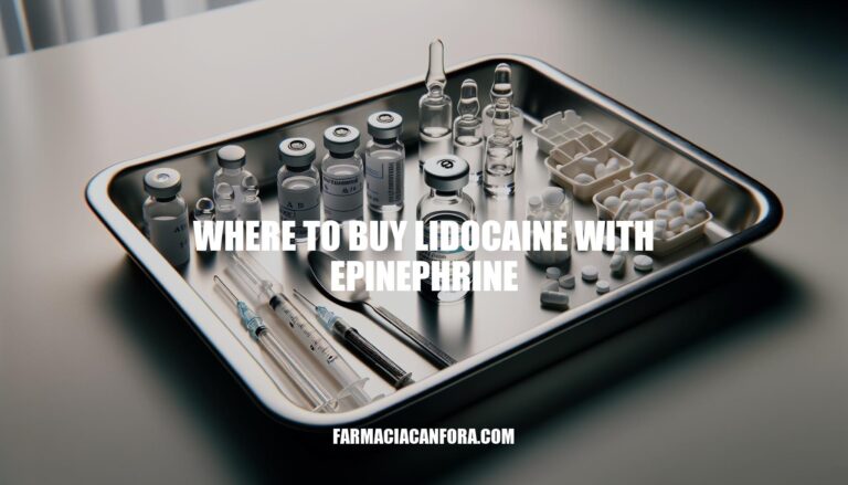 Where to Buy Lidocaine with Epinephrine Guide
