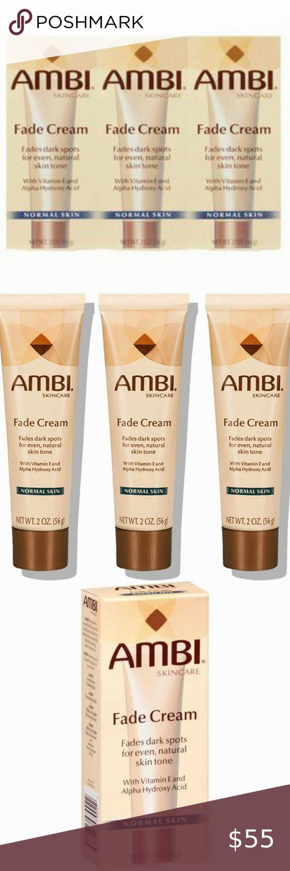 A lineup of six tubes of Ambi Fade Cream, which is used to fade dark spots on the skin.