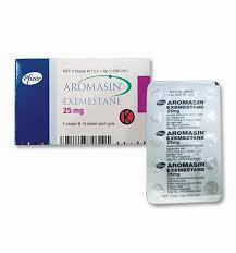 A box of Arimidex, a medication used to treat breast cancer, with a blister pack of pills.