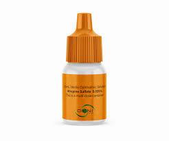 A small orange bottle of eye drops with a white cap and a label that reads Hipromellose 5%.