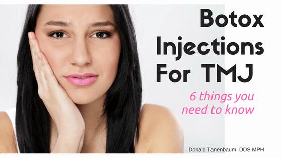 A young woman holds her cheek in pain with text reading: Botox Injections for TMJ: 6 things you need to know.