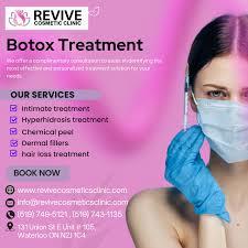 An image of a woman wearing a mask with a needle to her face with text that reads: Botox Treatment.