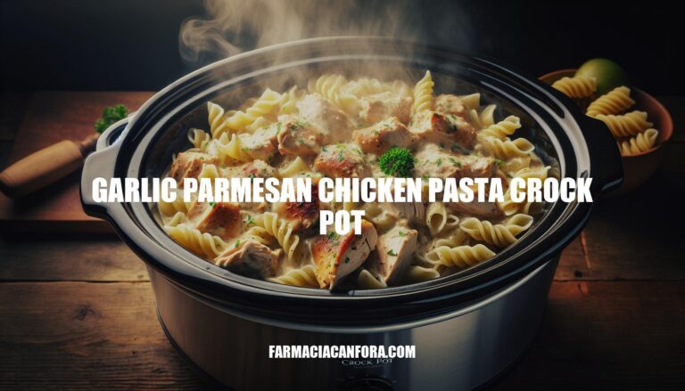 Delicious Garlic Parmesan Chicken Pasta Crock Pot Recipe