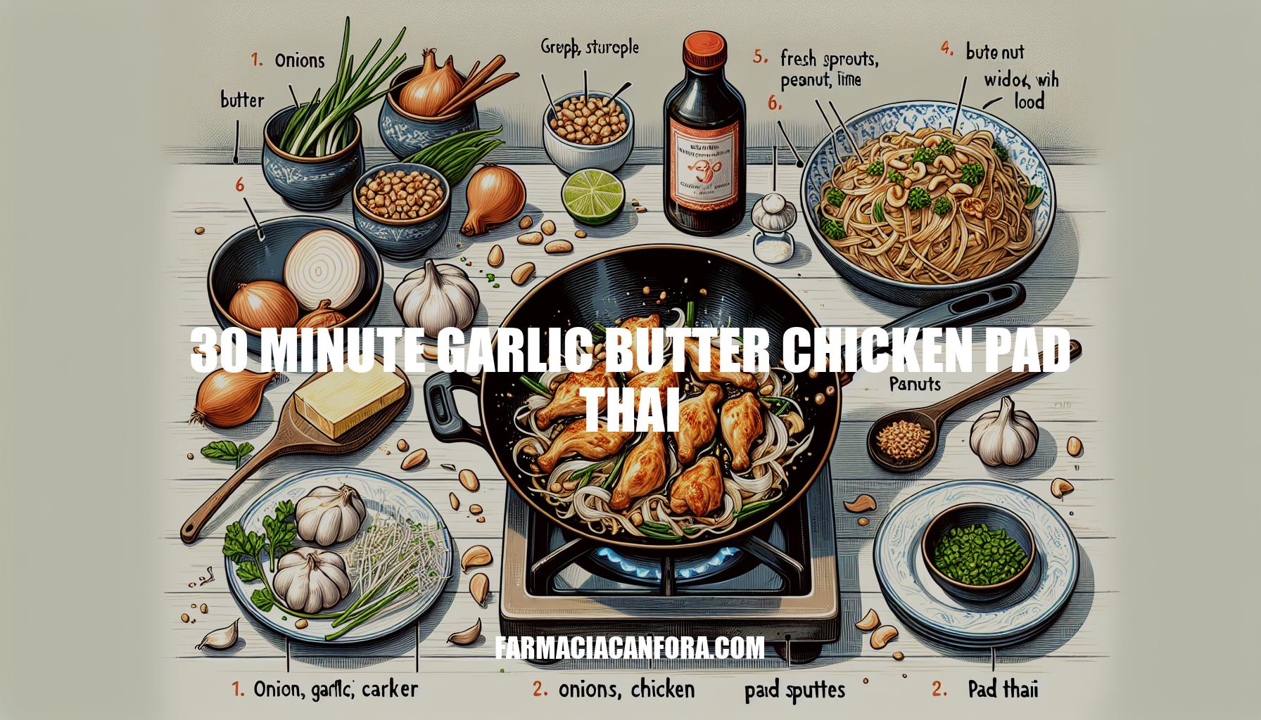 Easy 30 Minute Garlic Butter Chicken Pad Thai Recipe