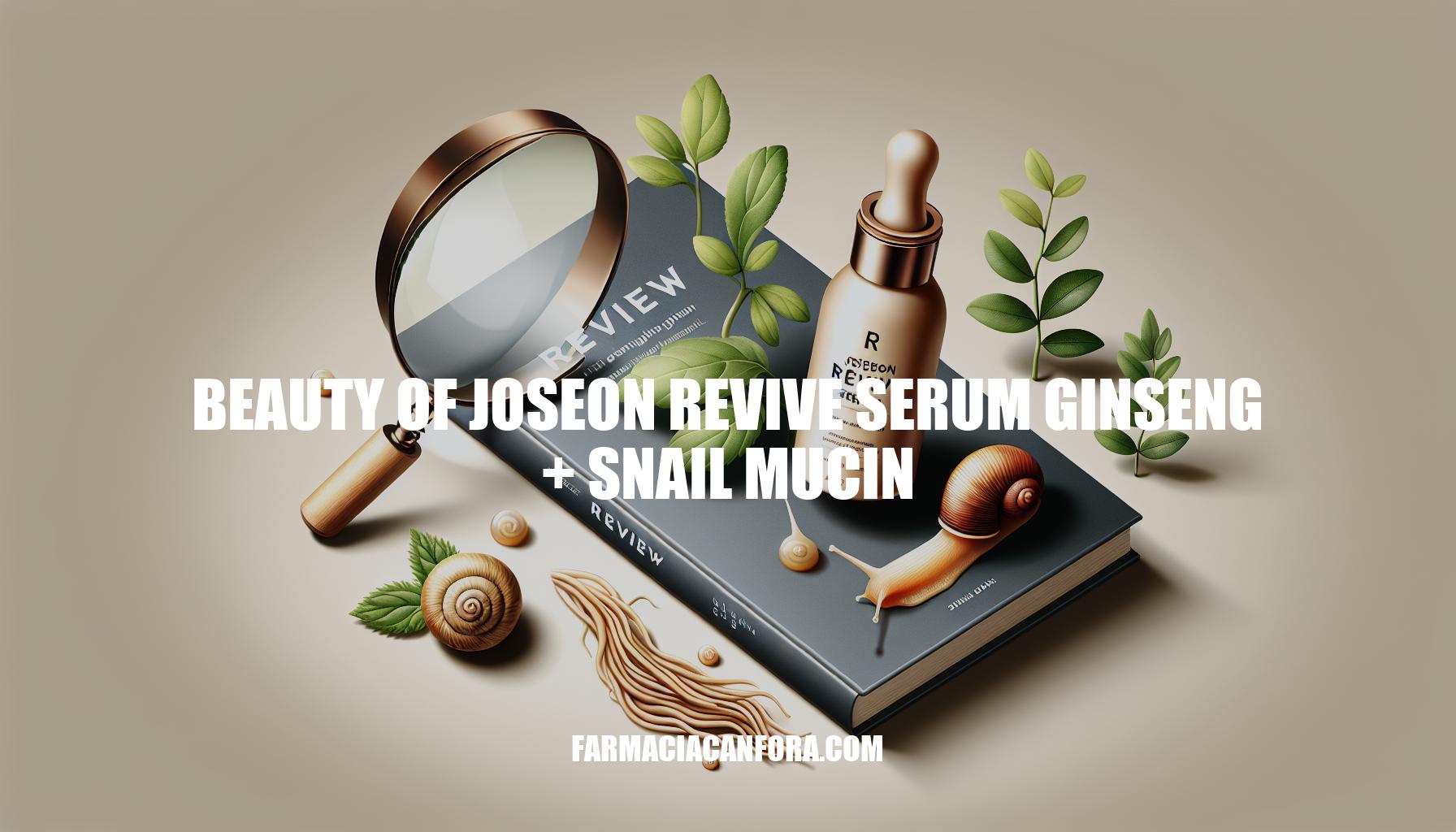 Reviving Radiance with Beauty of Joseon Revive Serum Ginseng + Snail Mucin