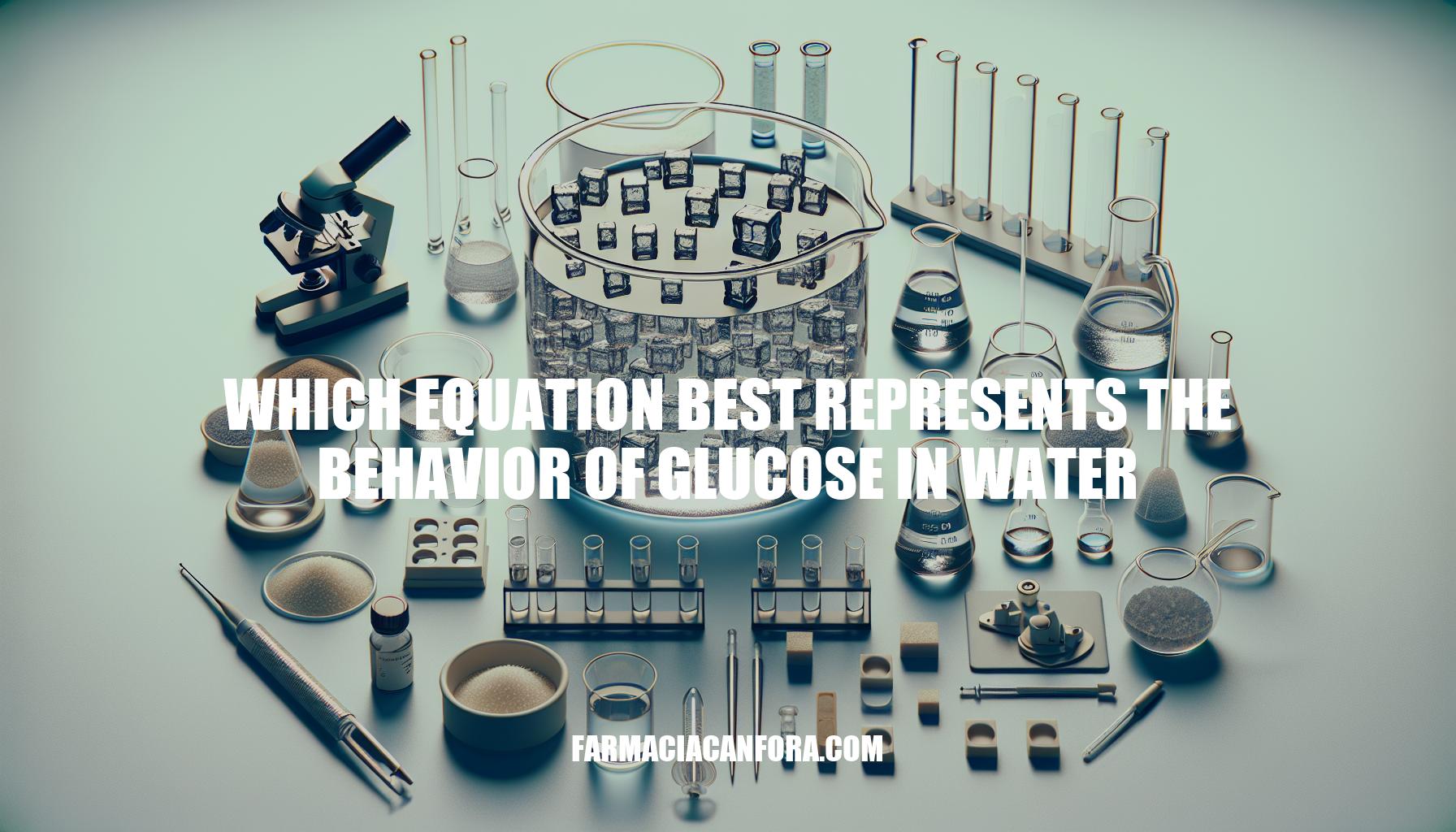 Understanding the Behavior of Glucose in Water: Equations Explained