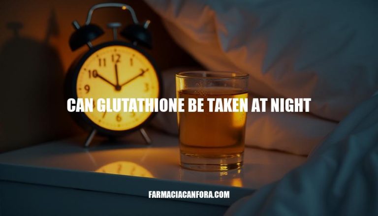 Can Glutathione Be Taken at Night: Timing for Optimal Benefits