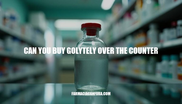 Can You Buy Golytely Over the Counter: Availability and Prescription Requirements