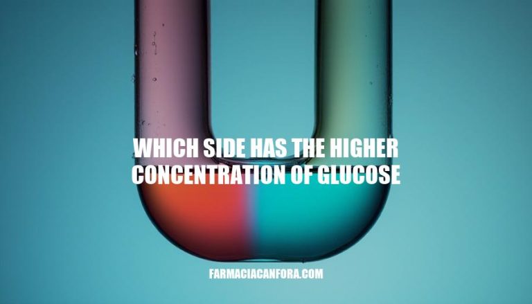 Determining Glucose Concentration Gradients: Which Side Has the Higher Concentration of Glucose?