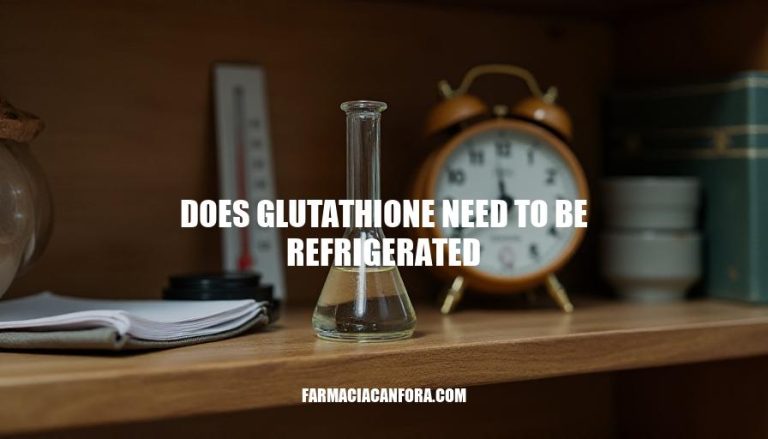 Does Glutathione Need Refrigeration: Storage Guidelines for Optimal Potency