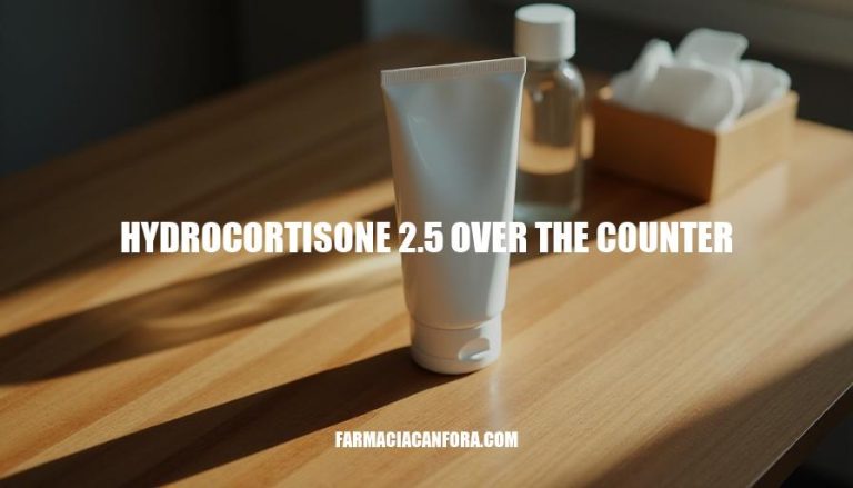 Hydrocortisone 2.5 Over the Counter: A Convenient Solution for Skin Conditions