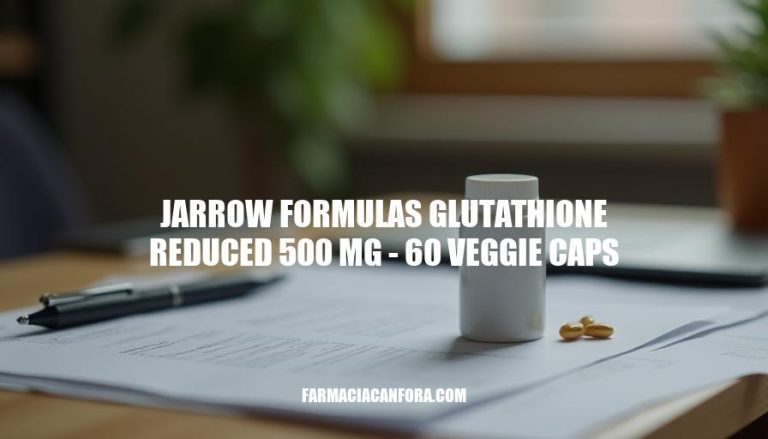 Jarrow Formulas Glutathione Reduced 500mg: A Powerful Antioxidant Supplement