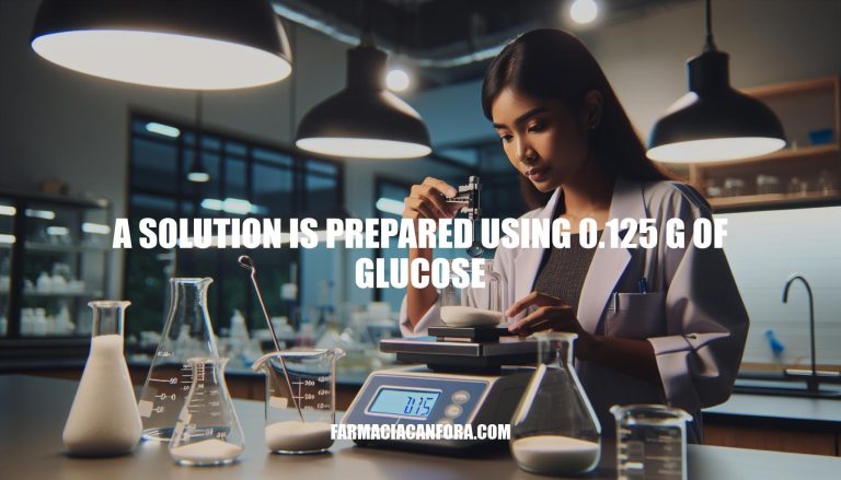 Preparing a Glucose Solution: A Step-by-Step Guide Using 0.125 g of Glucose