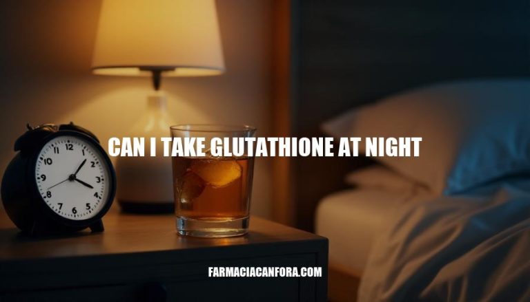 Taking Glutathione at Night: Benefits and Considerations