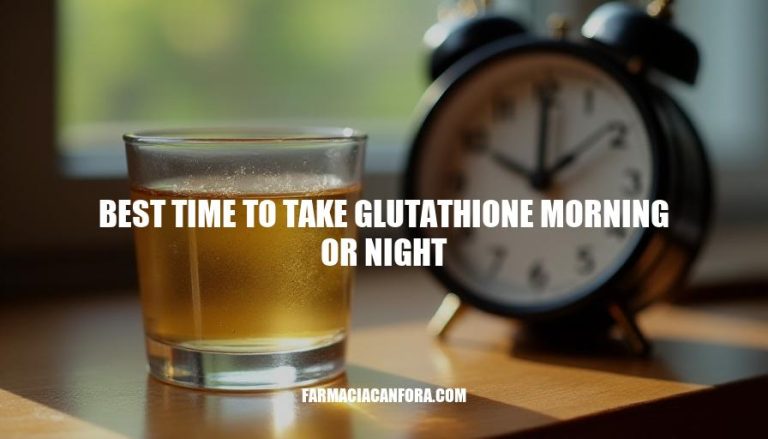 Timing is Everything: Best Time to Take Glutathione Morning or Night