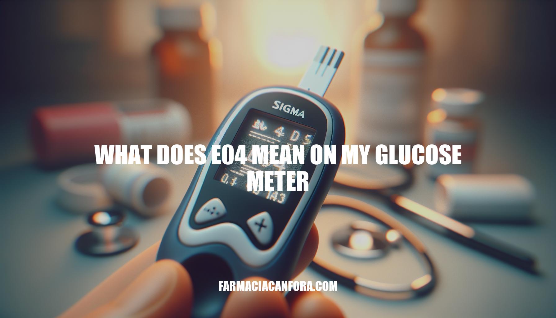 E004 Sign Understanding E04 Error Codes on Your Glucose Meter: What Does It Mean?