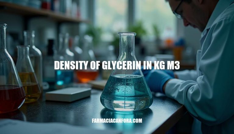 Understanding Glycerin Density: A Key Metric for Industrial Applications (Density of Glycerin in kg m3)