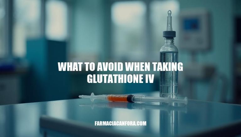 What to Avoid When Taking Glutathione IV: Essential Precautions for Optimal Benefits