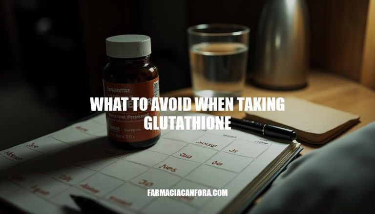 What to Avoid When Taking Glutathione: Maximizing Benefits and Minimizing Risks