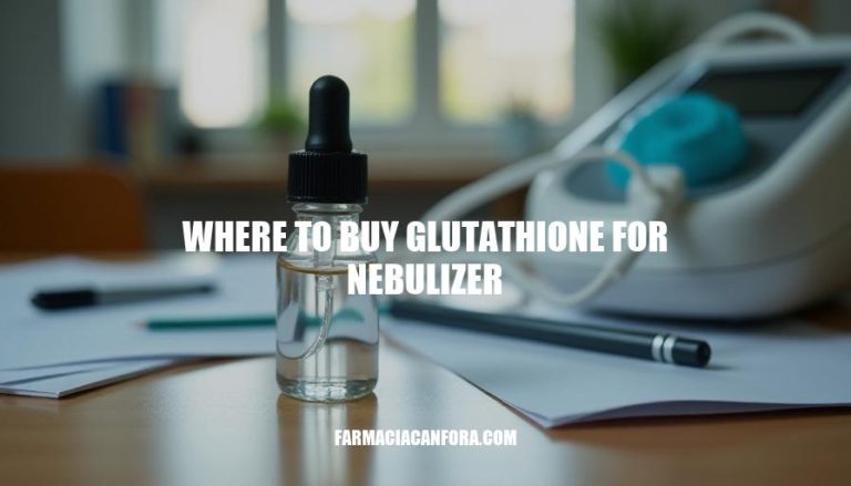 Where to Buy Glutathione for Nebulizer: A Comprehensive Guide